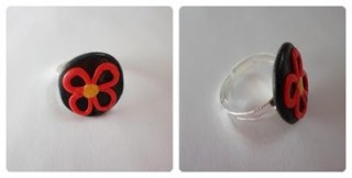 flower fimo ring